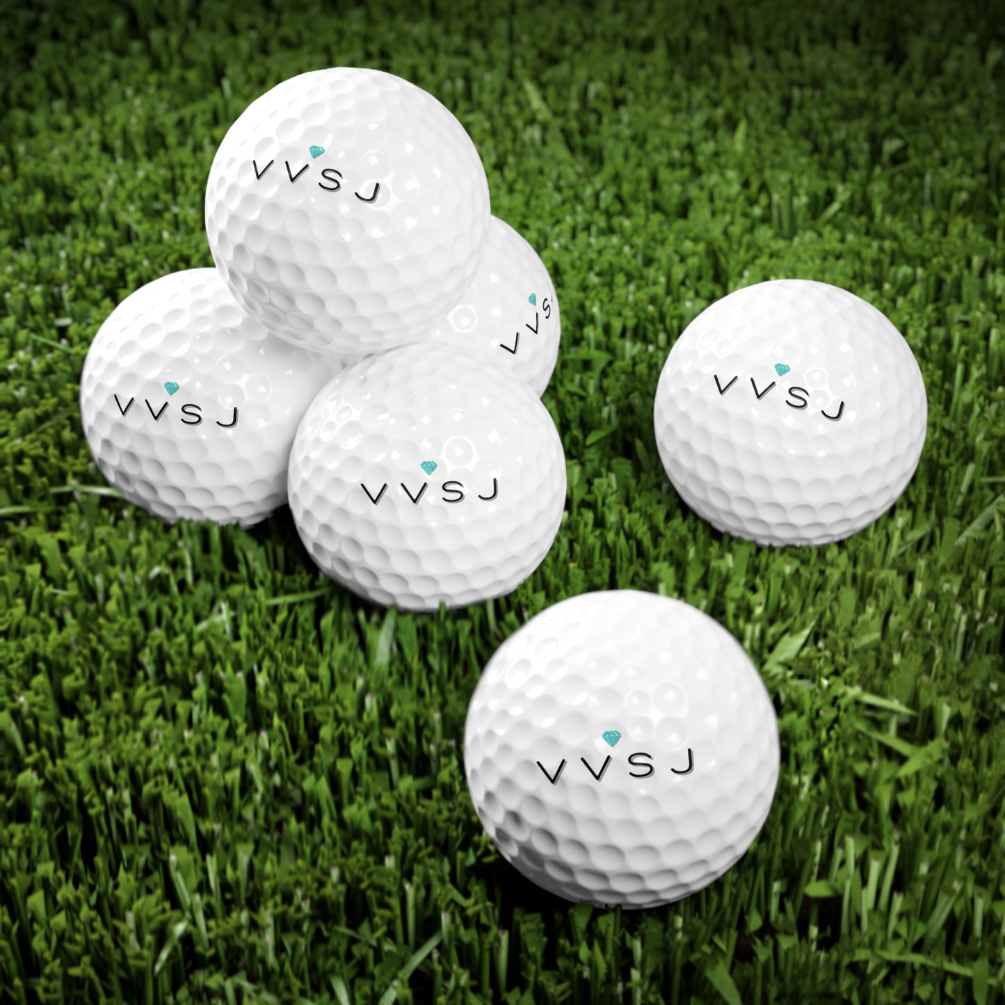 VVSJ Logo Golf Balls, 6pcs