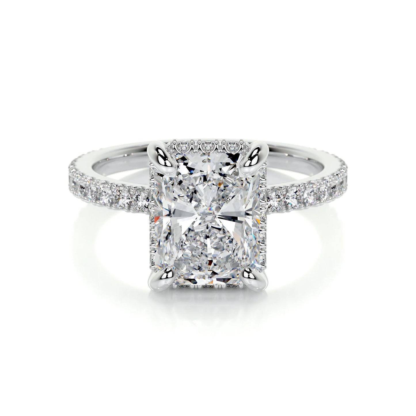 Diamond Radiant Cut Engagement Ring