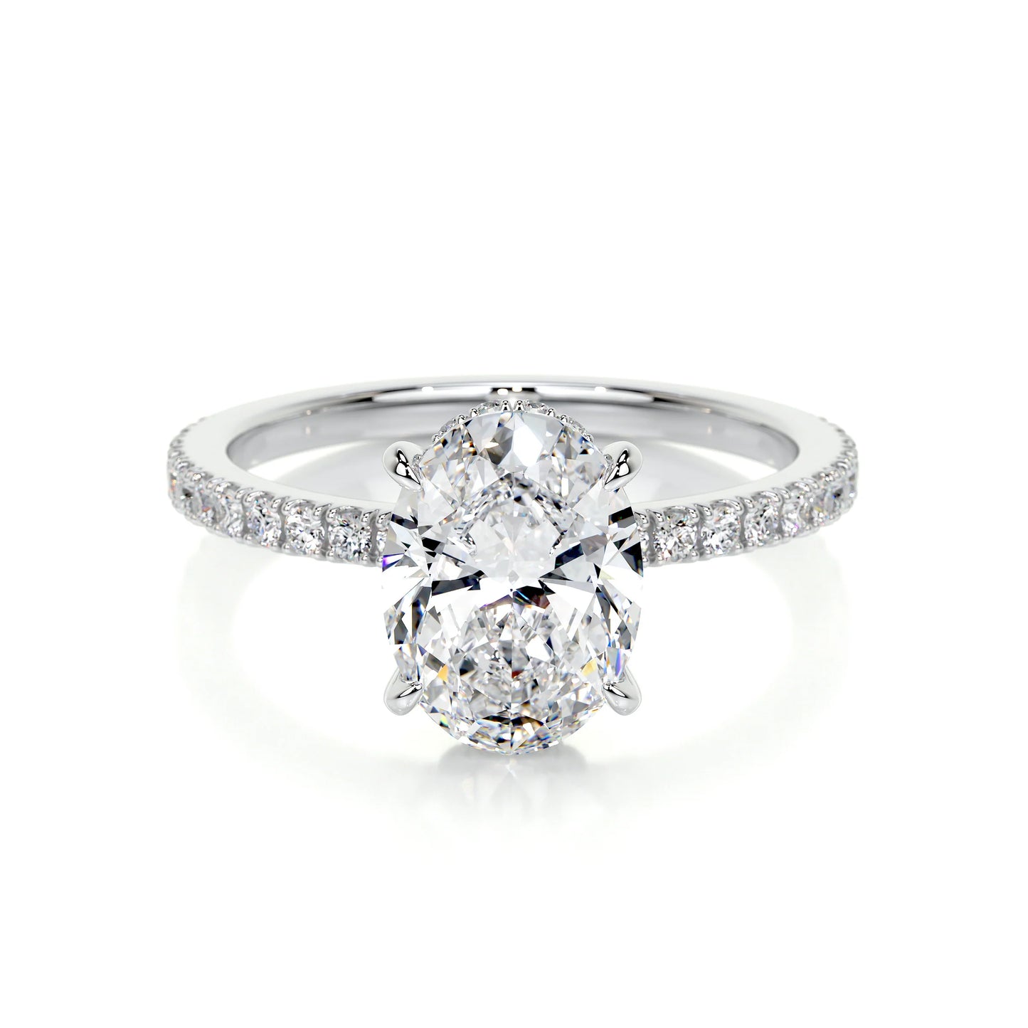 Diamond Oval Cut Engagement Ring