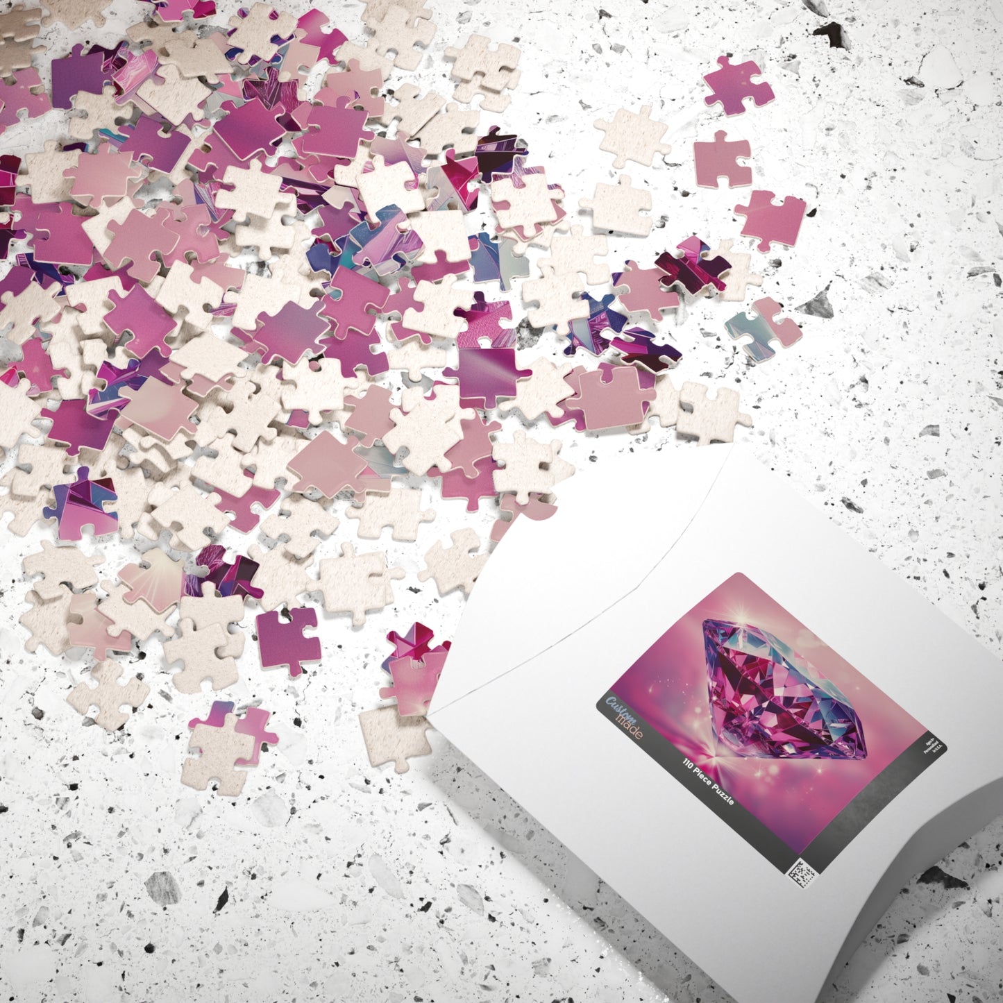 Glowing Pink Diamond Puzzle (110 pc)