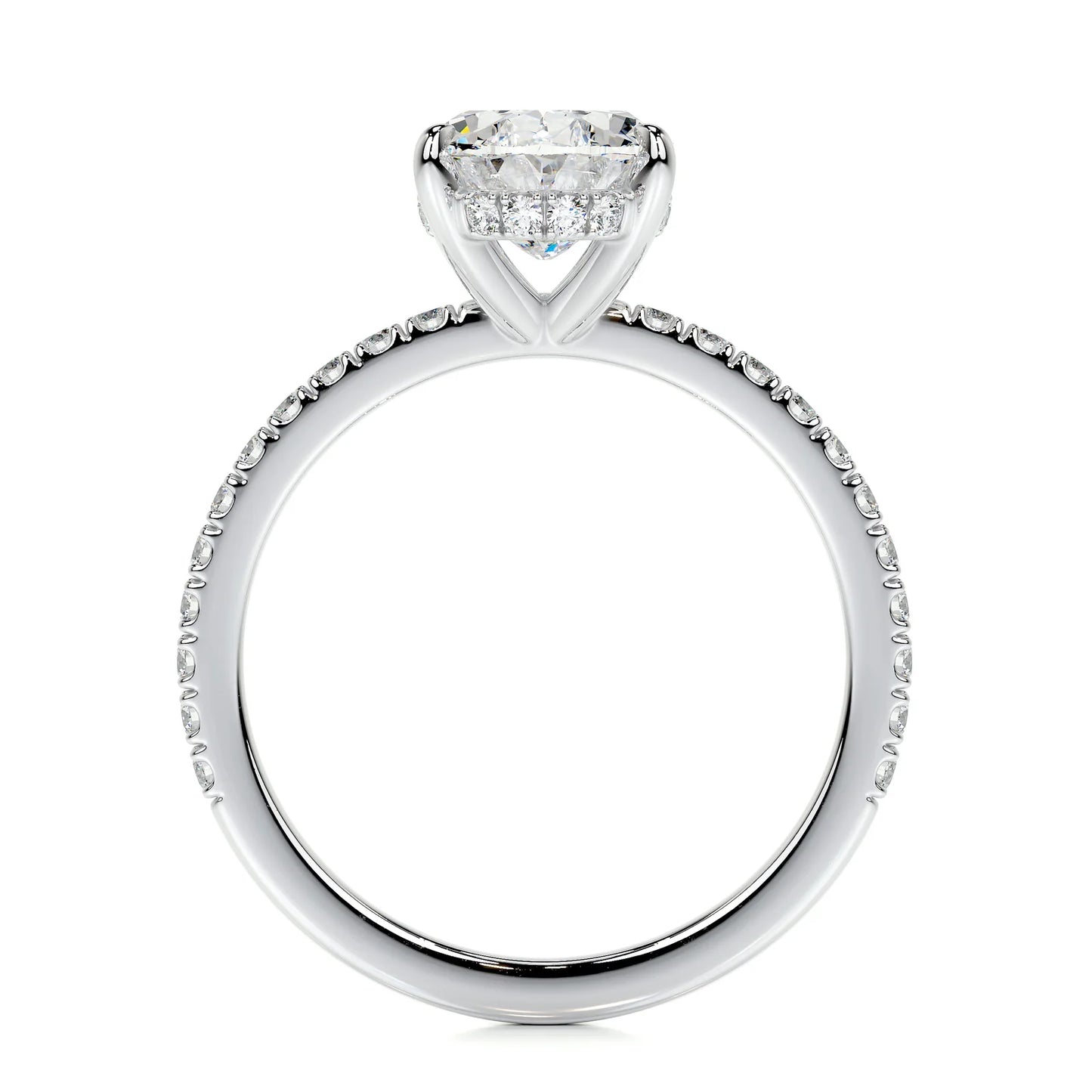 Diamond Oval Cut Engagement Ring