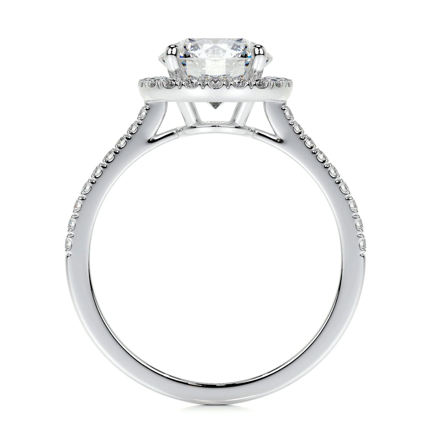 Diamond Round Halo Engagement Ring