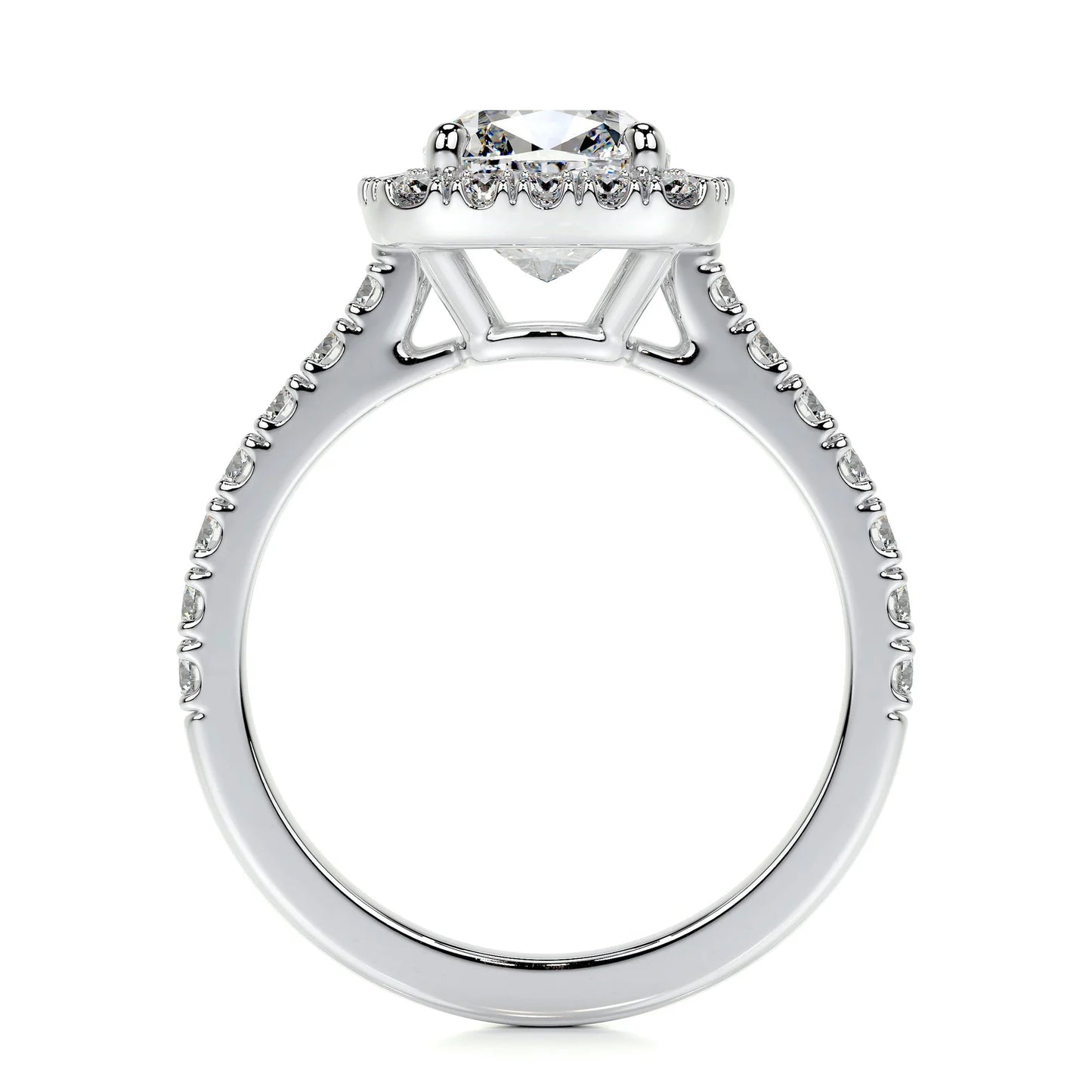Diamond Cushion Halo Engagement Ring