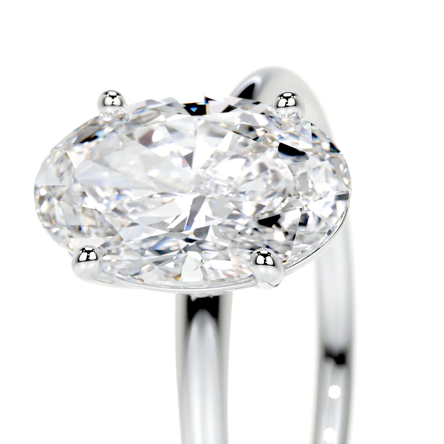 Diamond Oval Solitaire Engagement Ring