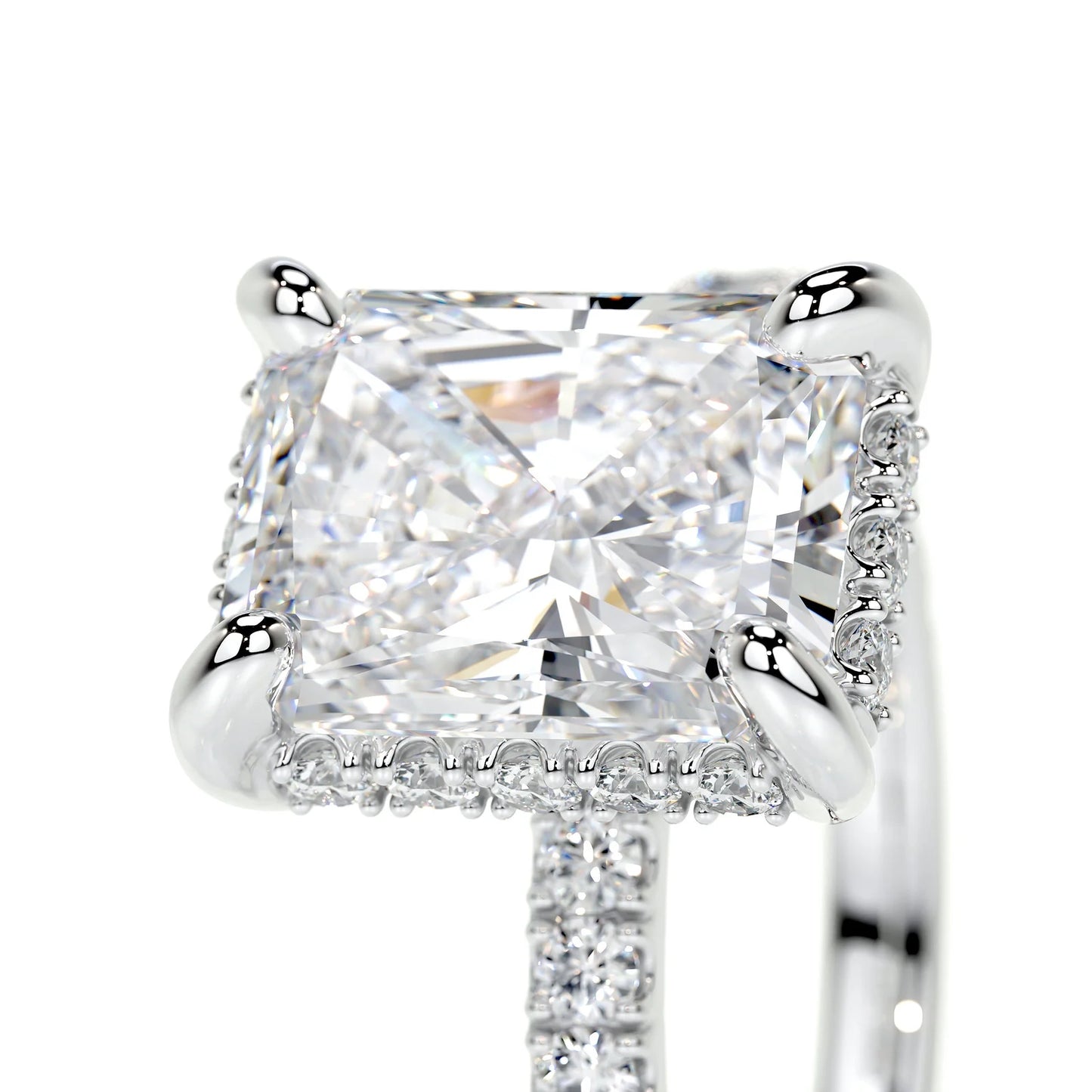 Diamond Radiant Cut Engagement Ring
