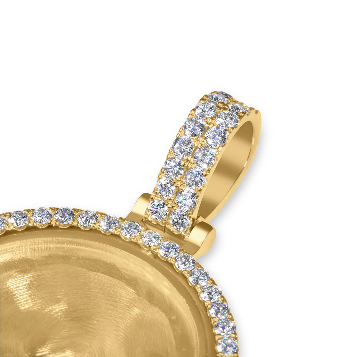 Diamond 14KT Yellow Gold Spinning Memory Pendant 1.85 ctw