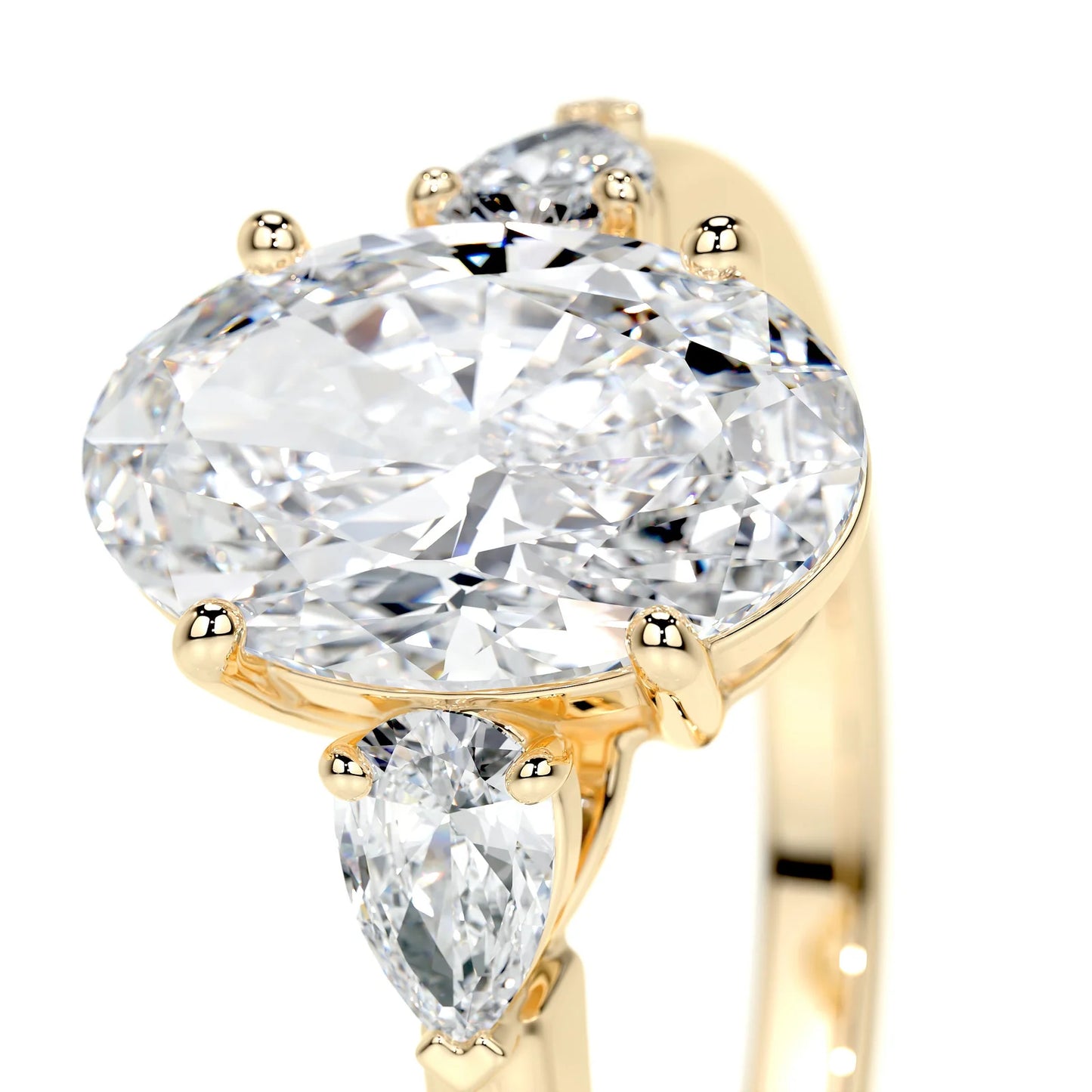 Diamond Oval and Pear Engagement Ring