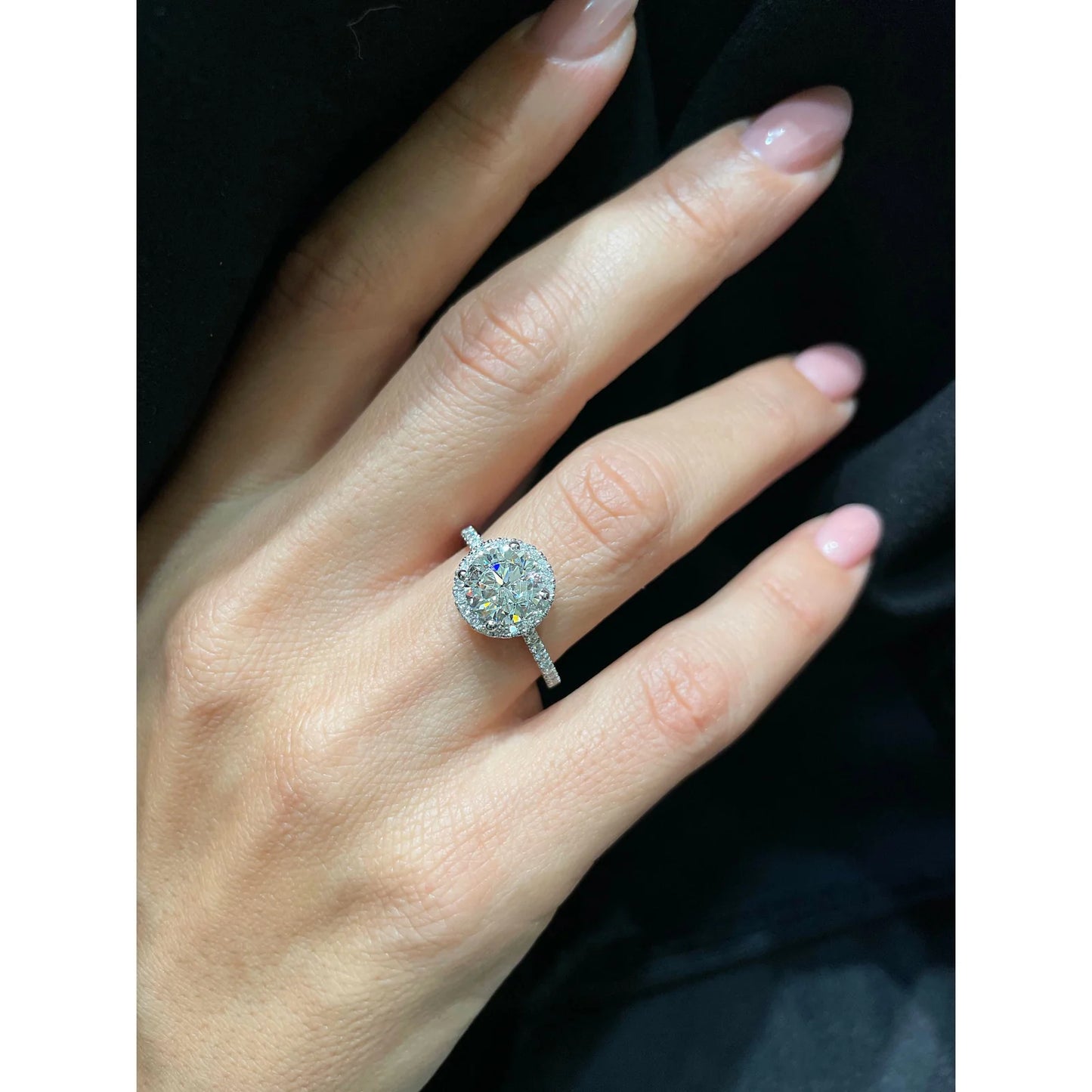 Diamond Round Halo Engagement Ring