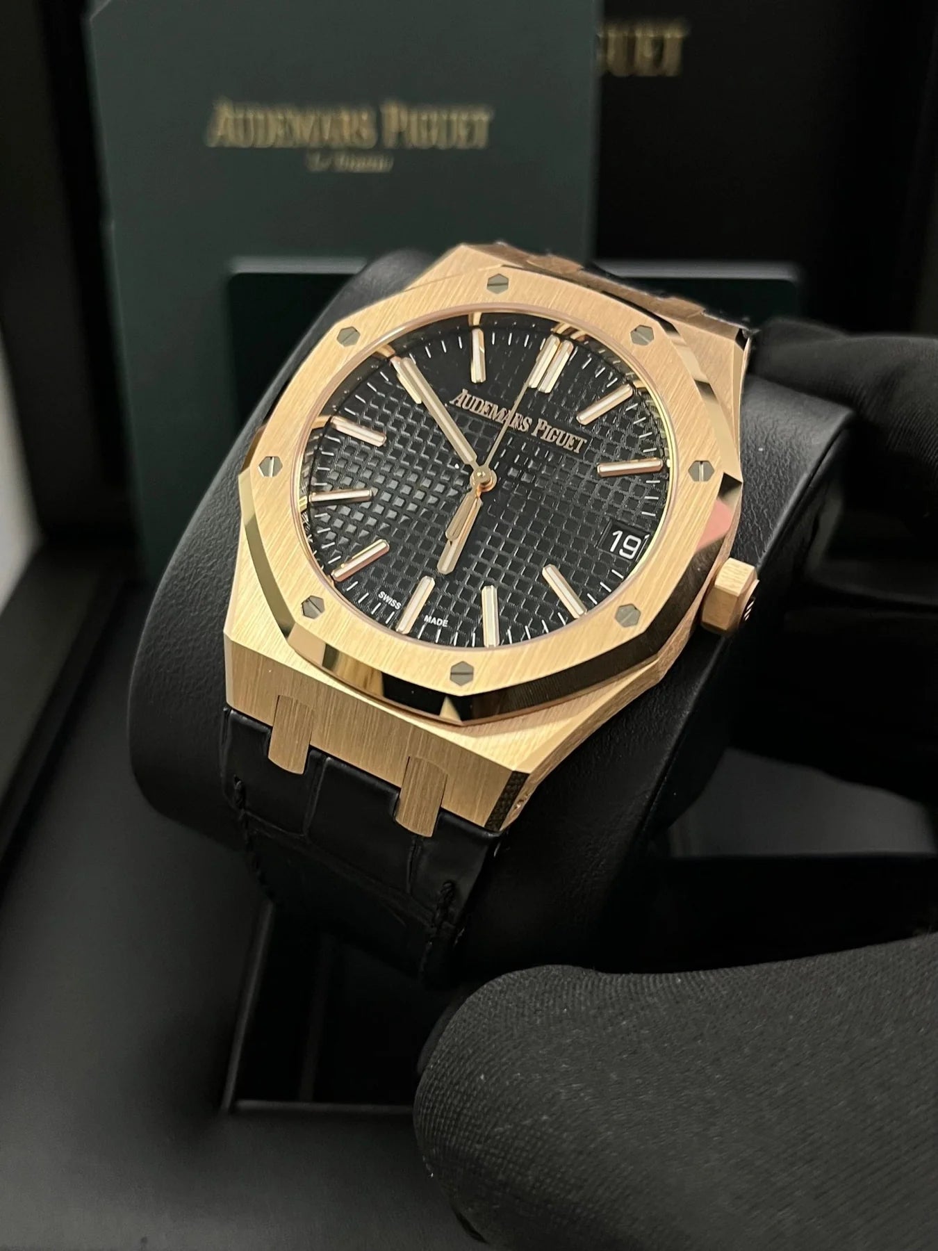 Audemars Piguet Royal Oak 41mm Rose Gold Black Dial