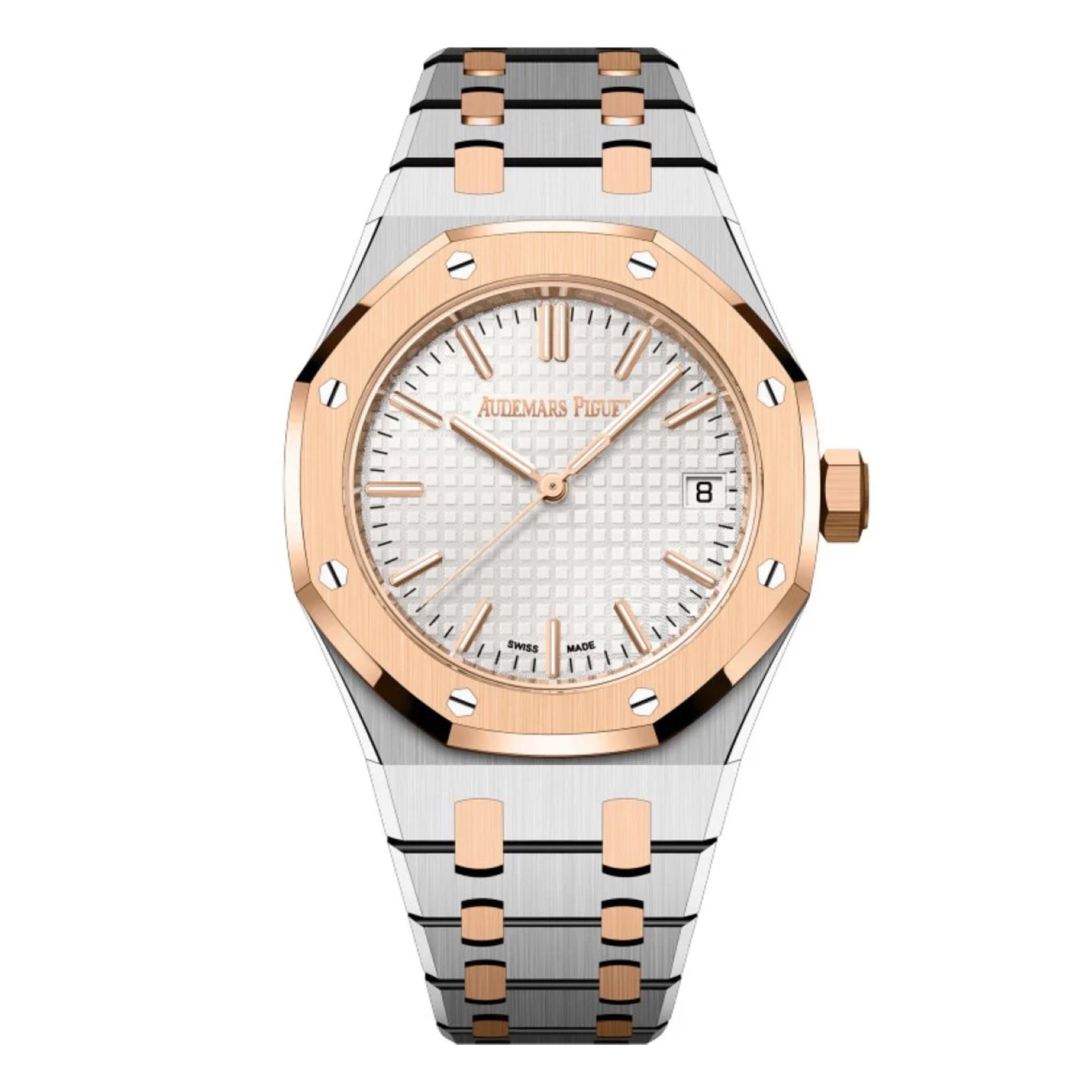 Audemars Piguet Royal Oak Selfwinding 37mm Stainless Steel and 18k Rose Gold Silver Dial
