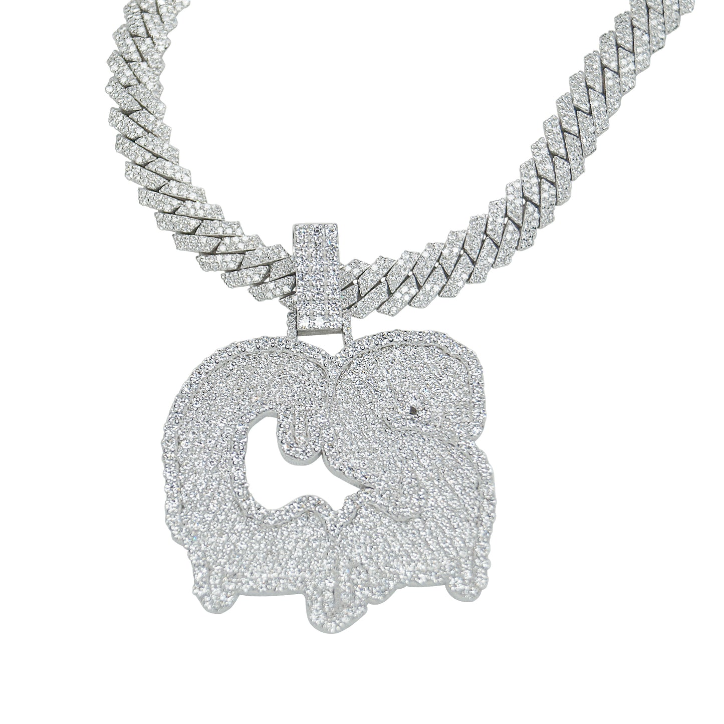 Diamond 'CS' Logo Pendant