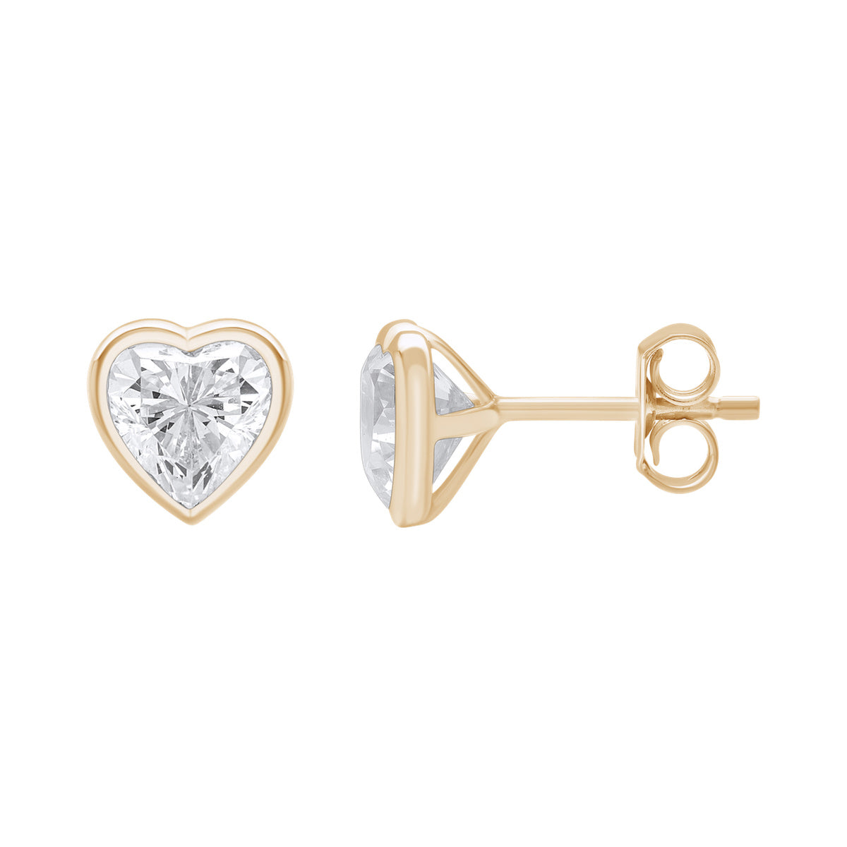 Heart Bezel Studs — authentic catalog photograph on white
