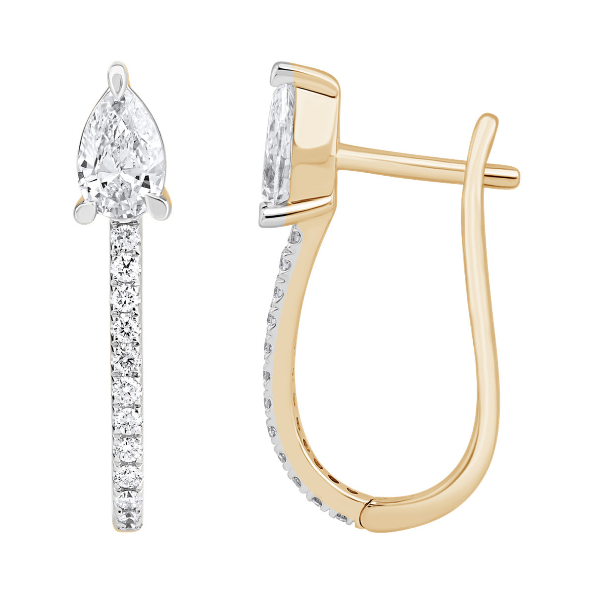 Pear-Top Open Hoops — authentic catalog photograph on white