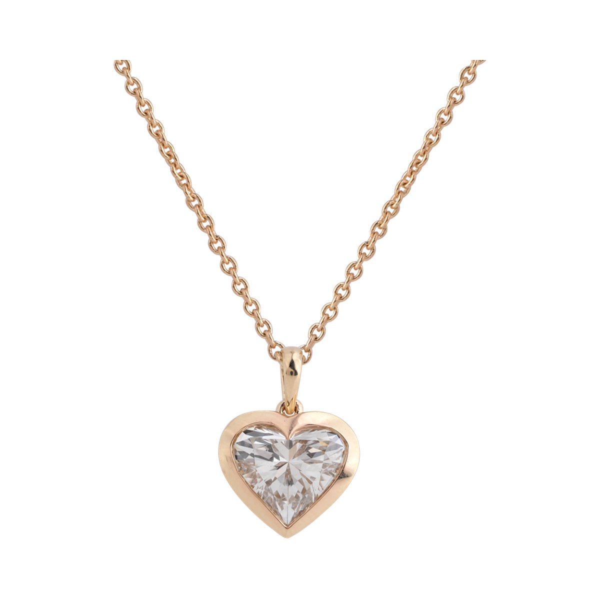 Heart Bezel Necklace — authentic catalog photograph on white