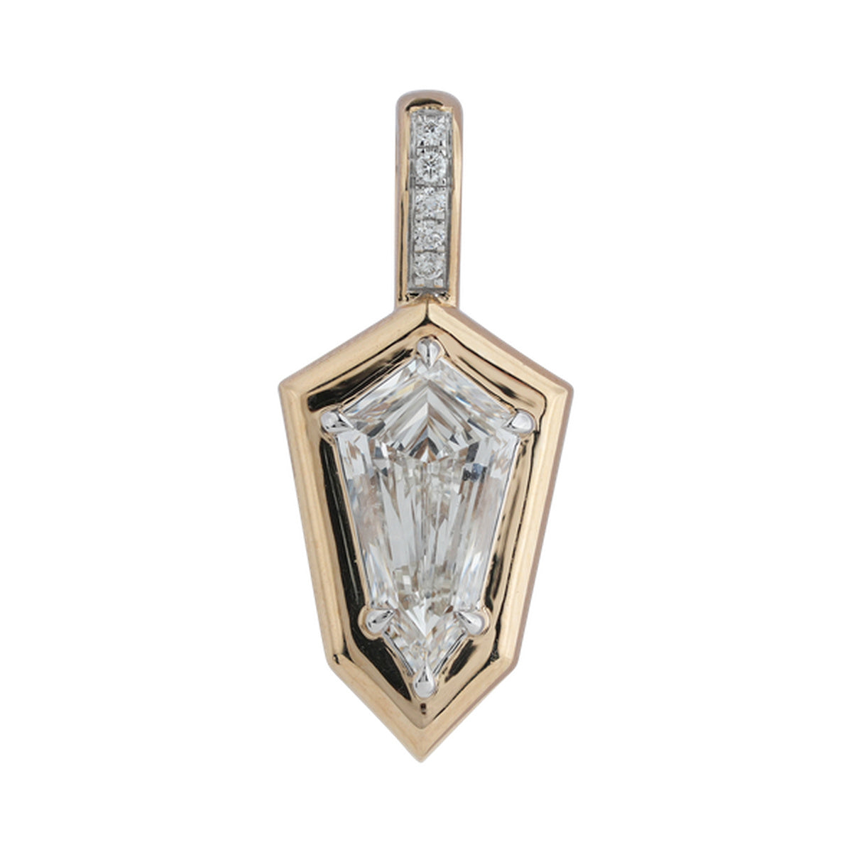 Shield Bezel Pendant — authentic catalog photograph on white