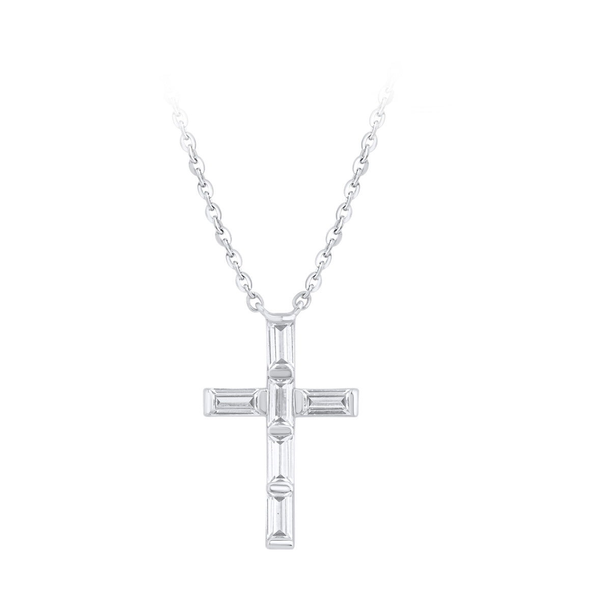 Baguette Cross Pendant — authentic catalog photograph on white