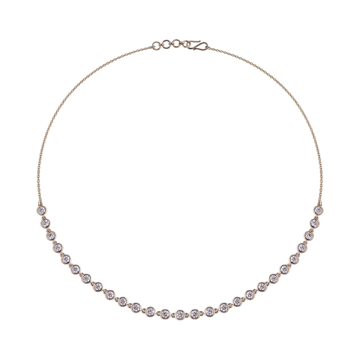 Graduated Bezel Riviera Necklace — authentic catalog photograph on white