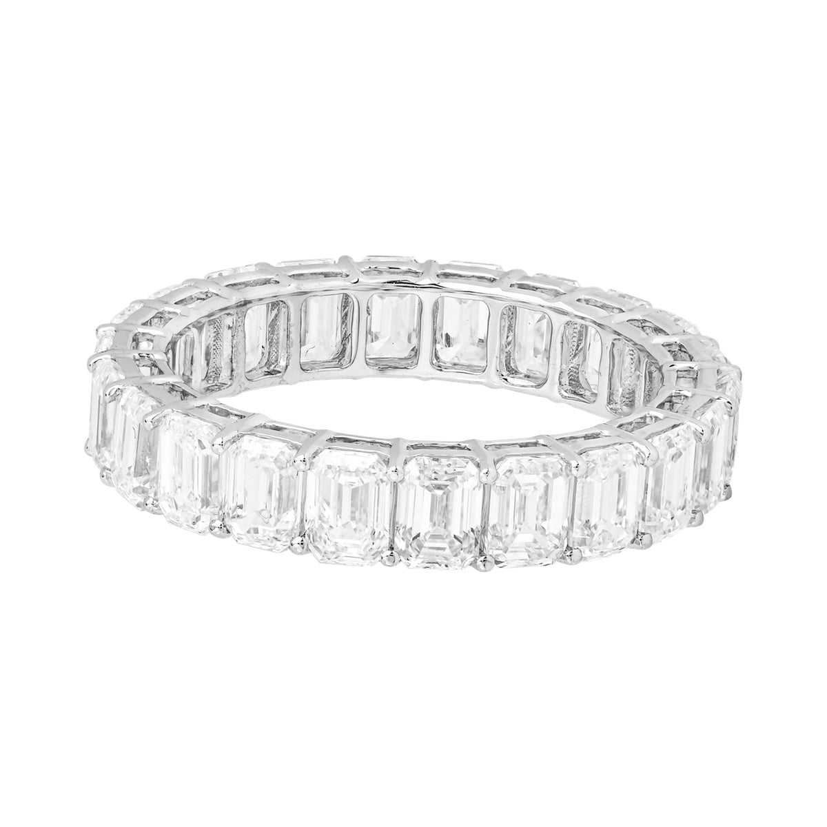 Emerald Eternity Band — authentic catalog photograph on white