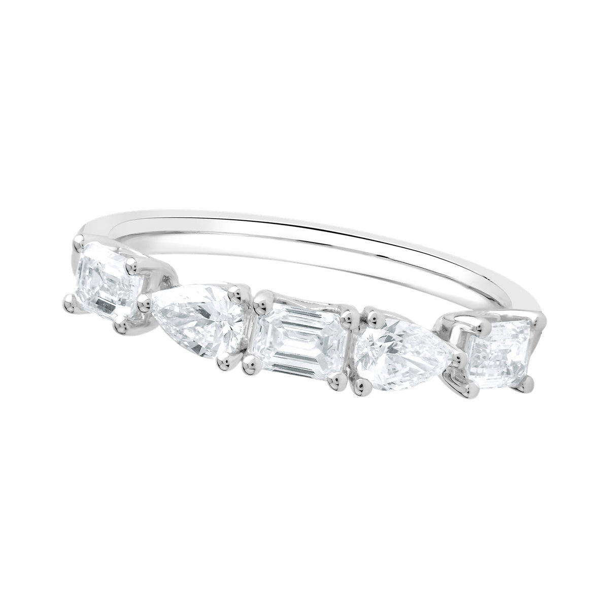 Mixed-Shape Half-Eternity Band — authentic catalog photograph on white