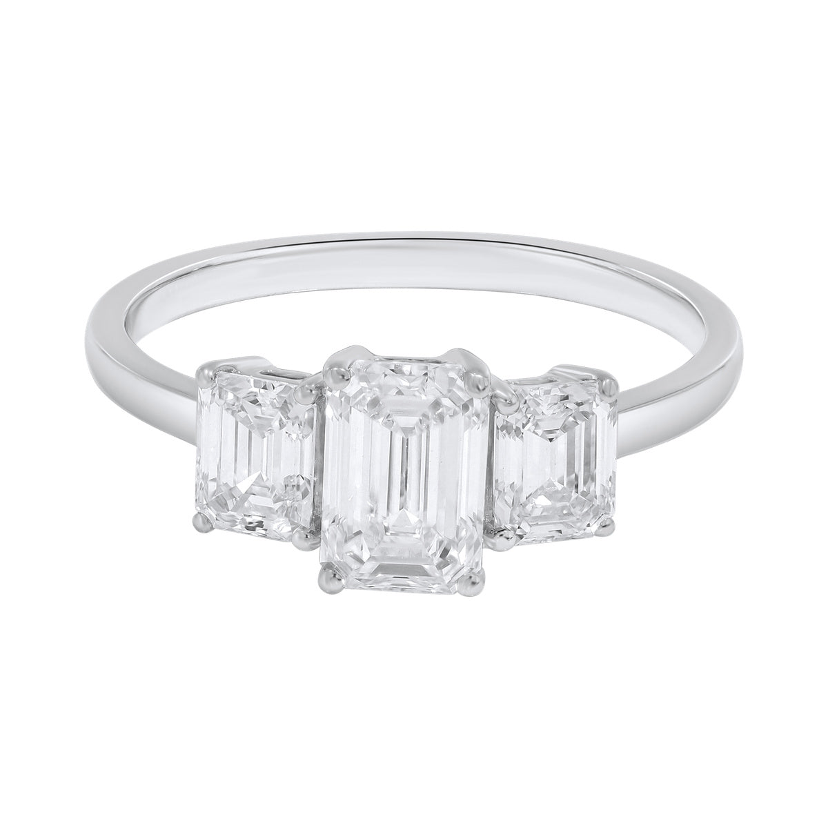 Emerald Trio Bridal Ring — authentic catalog photograph on white