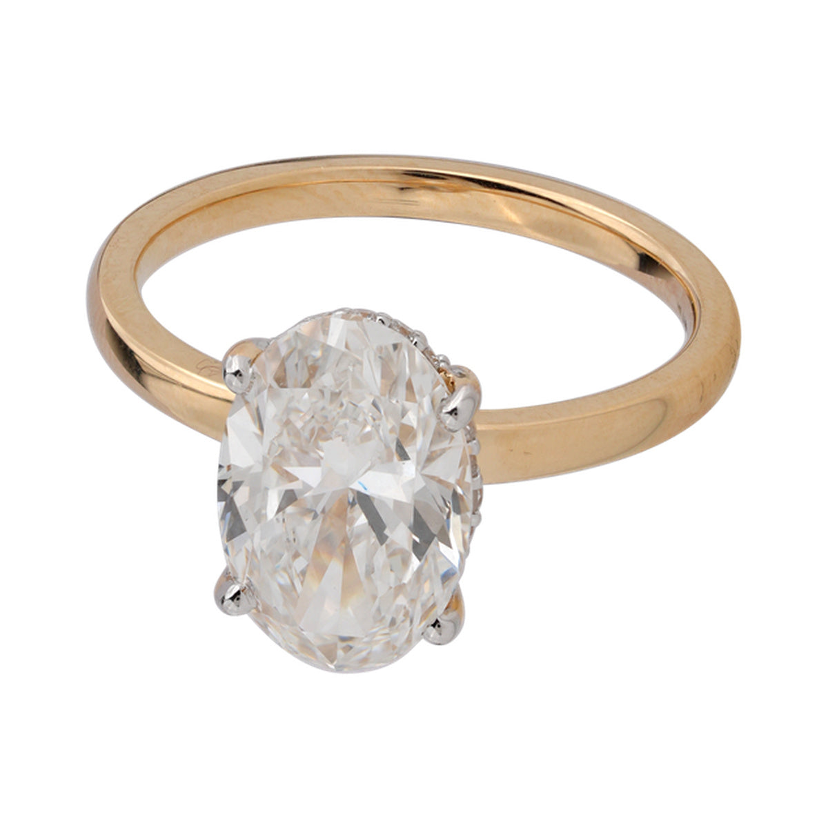 Oval Prong Solitaire Ring — authentic catalog photograph on white