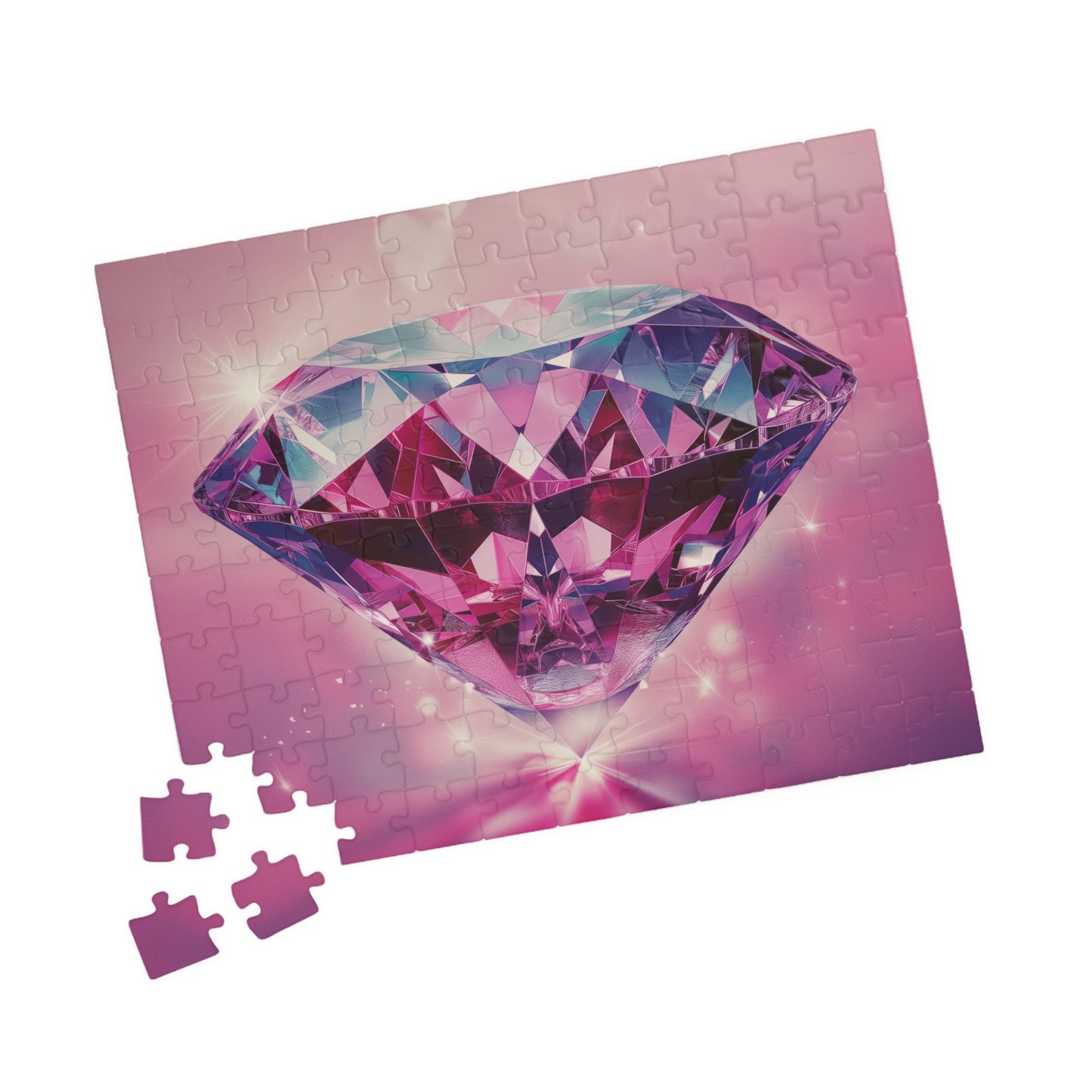 Glowing Pink Diamond Puzzle (110 pc)