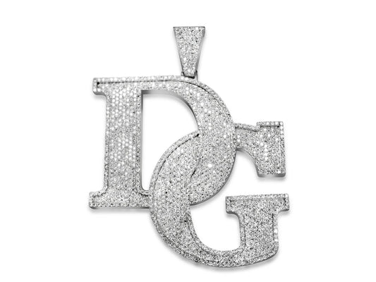 Diamond 'DG' Initial Pendant