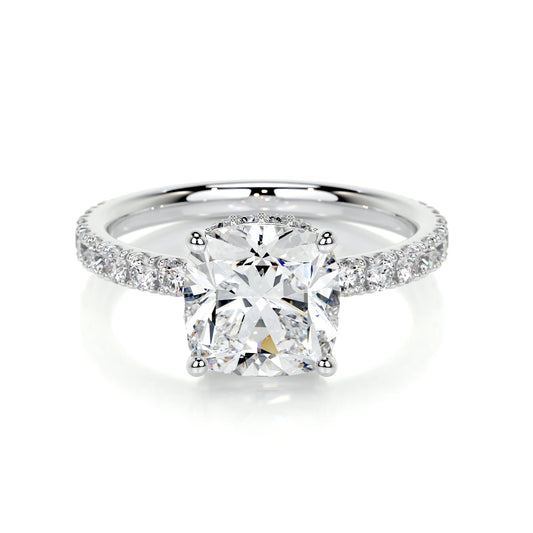 Diamond Cushion Cut Engagement Ring