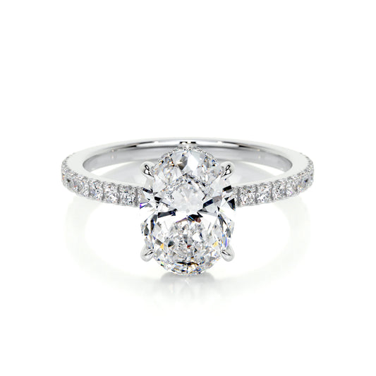 Diamond Oval Cut Engagement Ring