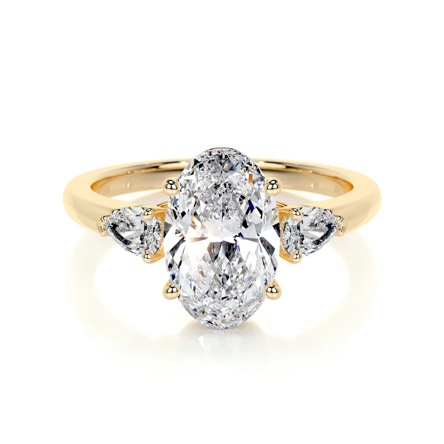 Diamond Oval and Pear Engagement Ring