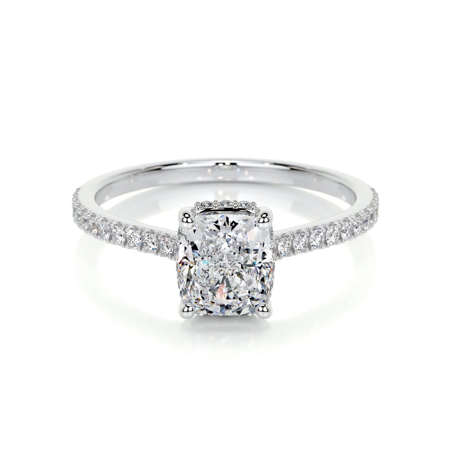 Diamond Cushion Engagement Ring