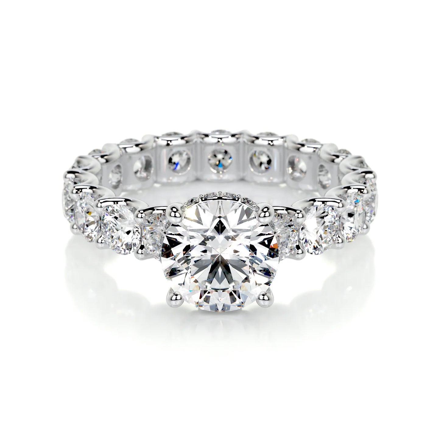 Diamond Round Eternity Engagement Ring