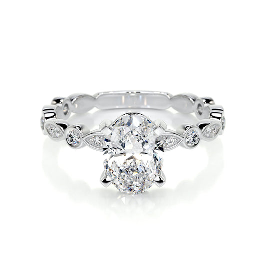Diamond Oval Multi Stone Engagement Ring