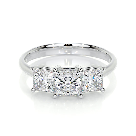 Diamond 3 Princess Cut Engagement Ring