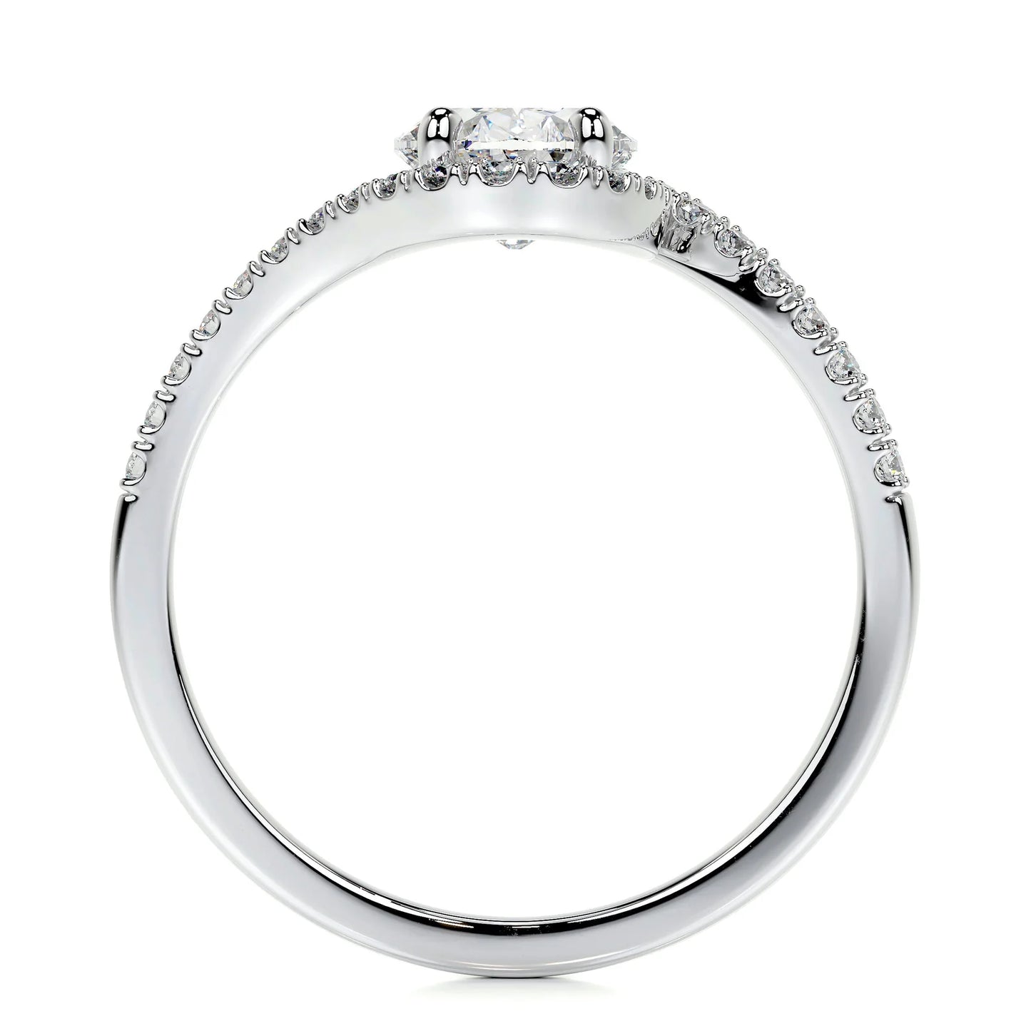 Diamond Oval Duo Halo Engagement Ring