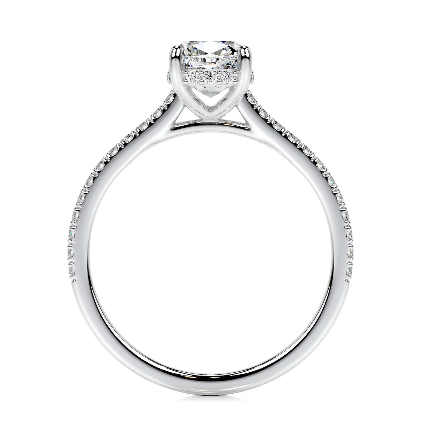 Diamond Cushion Engagement Ring