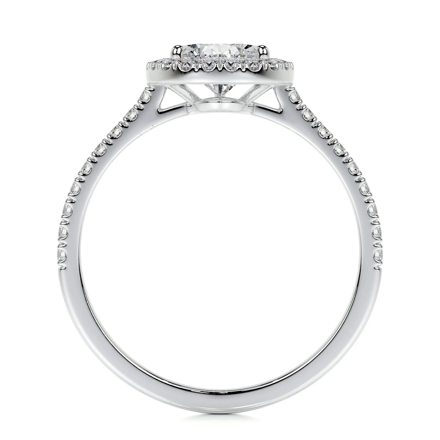 Diamond Pear Halo Engagement Ring