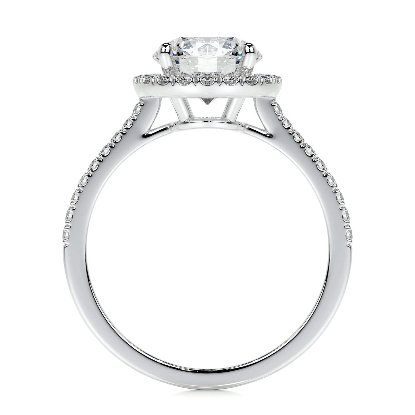 Diamond Round Halo Engagement Ring