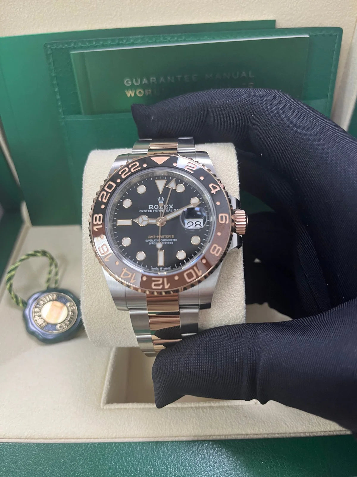 Rolex GMT-Master II Two-Tone Stainless Steel and Rose Gold - "The Rootbeer"- Black and Brown Bezel - Oyster Bracelet (Ref# 126711CHNR)