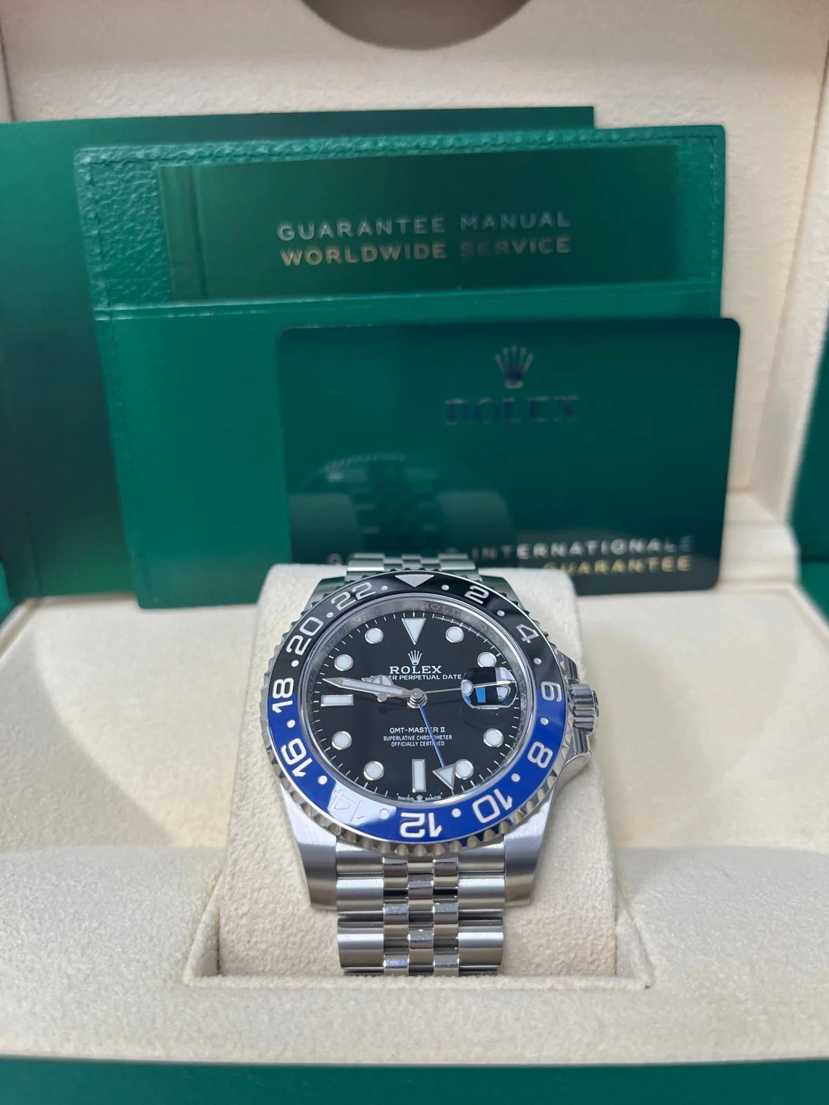 Rolex GMT-Master II "The Batman" Stainless Steel Black and Blue Cerachrom Jubilee (Ref# 126710BLNR)