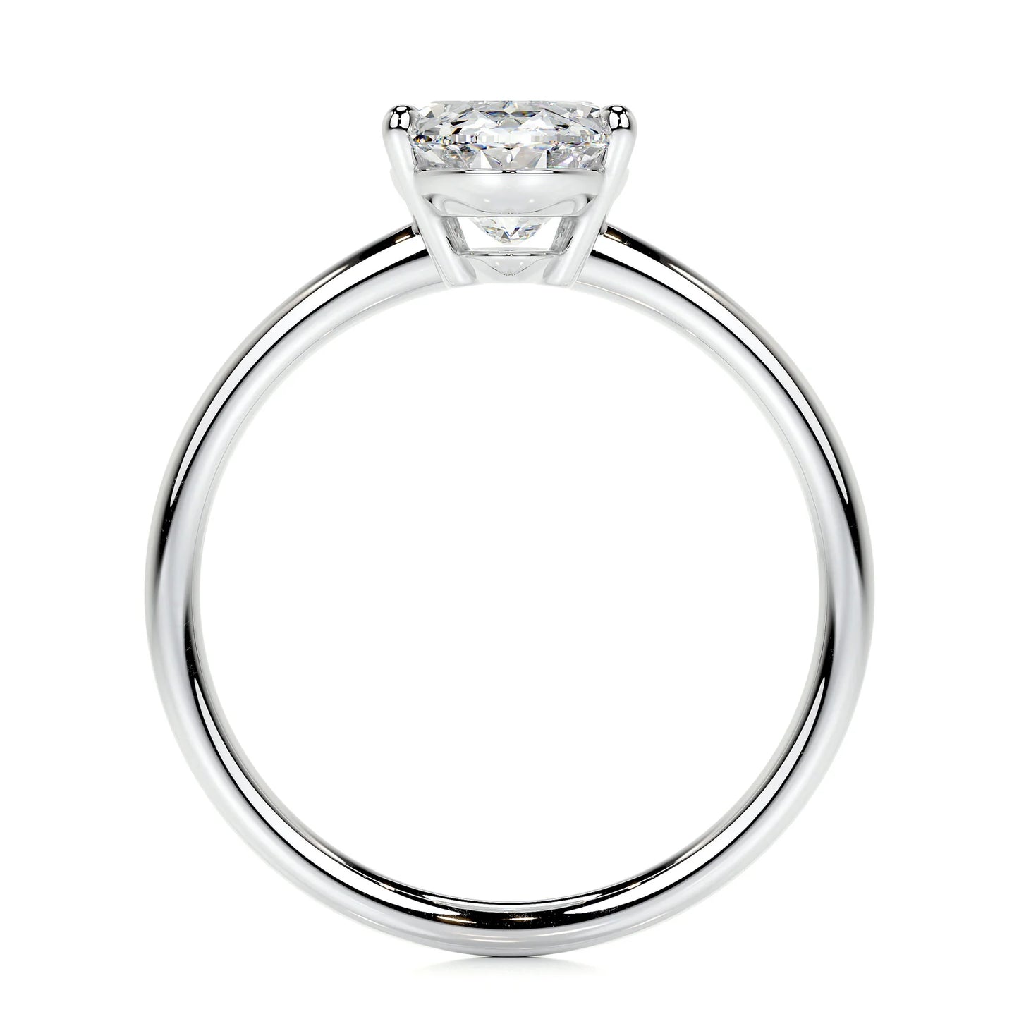 Diamond Oval Solitaire Engagement Ring