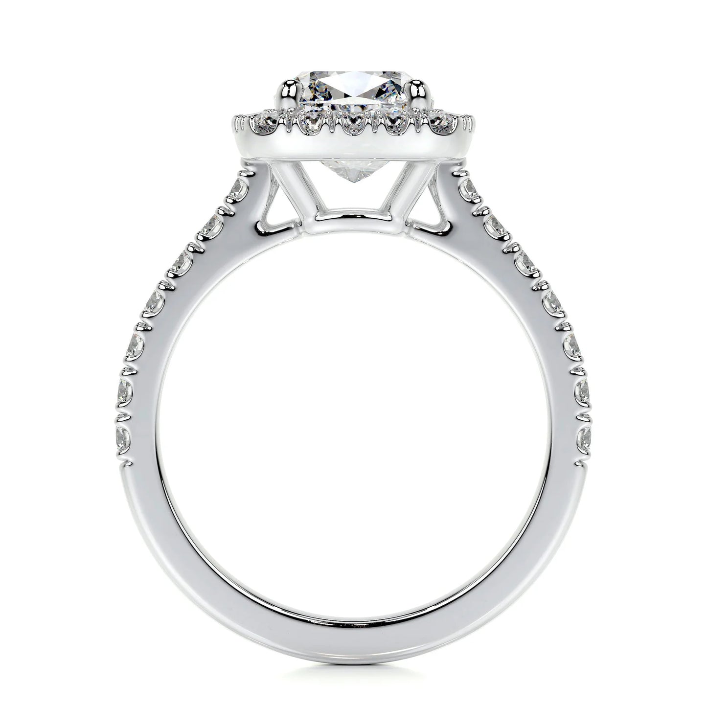 Diamond Cushion Halo Engagement Ring