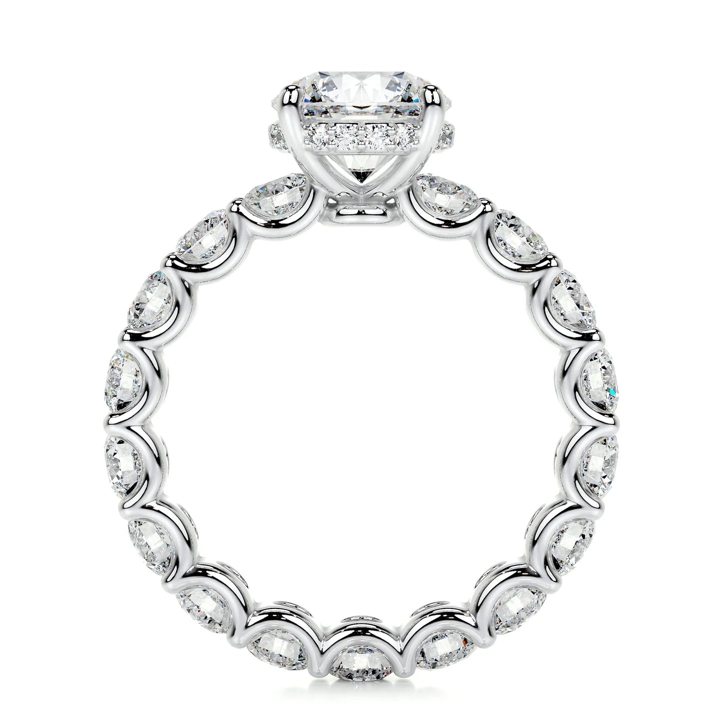 Diamond Round Eternity Engagement Ring