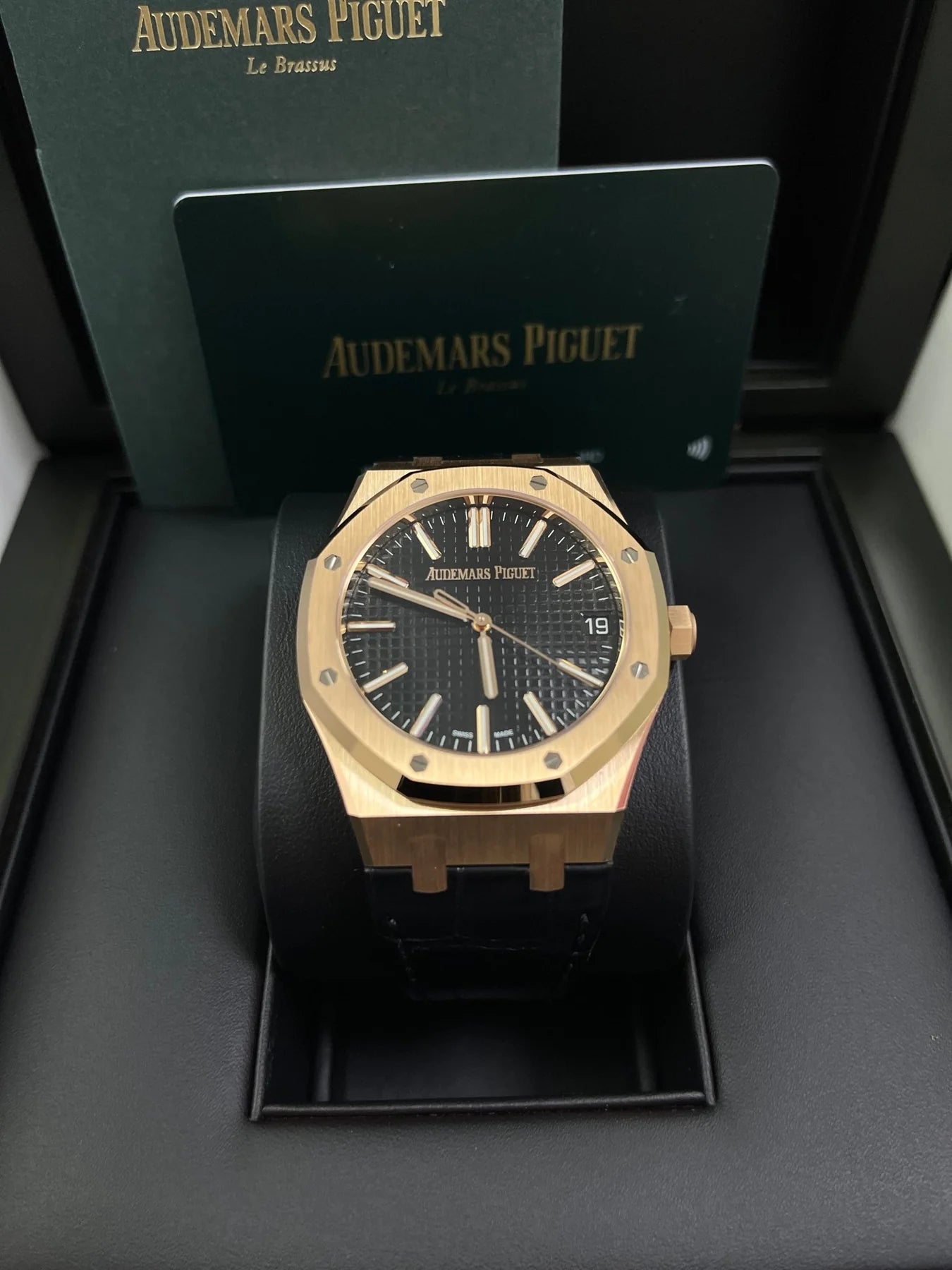 Audemars Piguet Royal Oak 41mm Rose Gold Black Dial