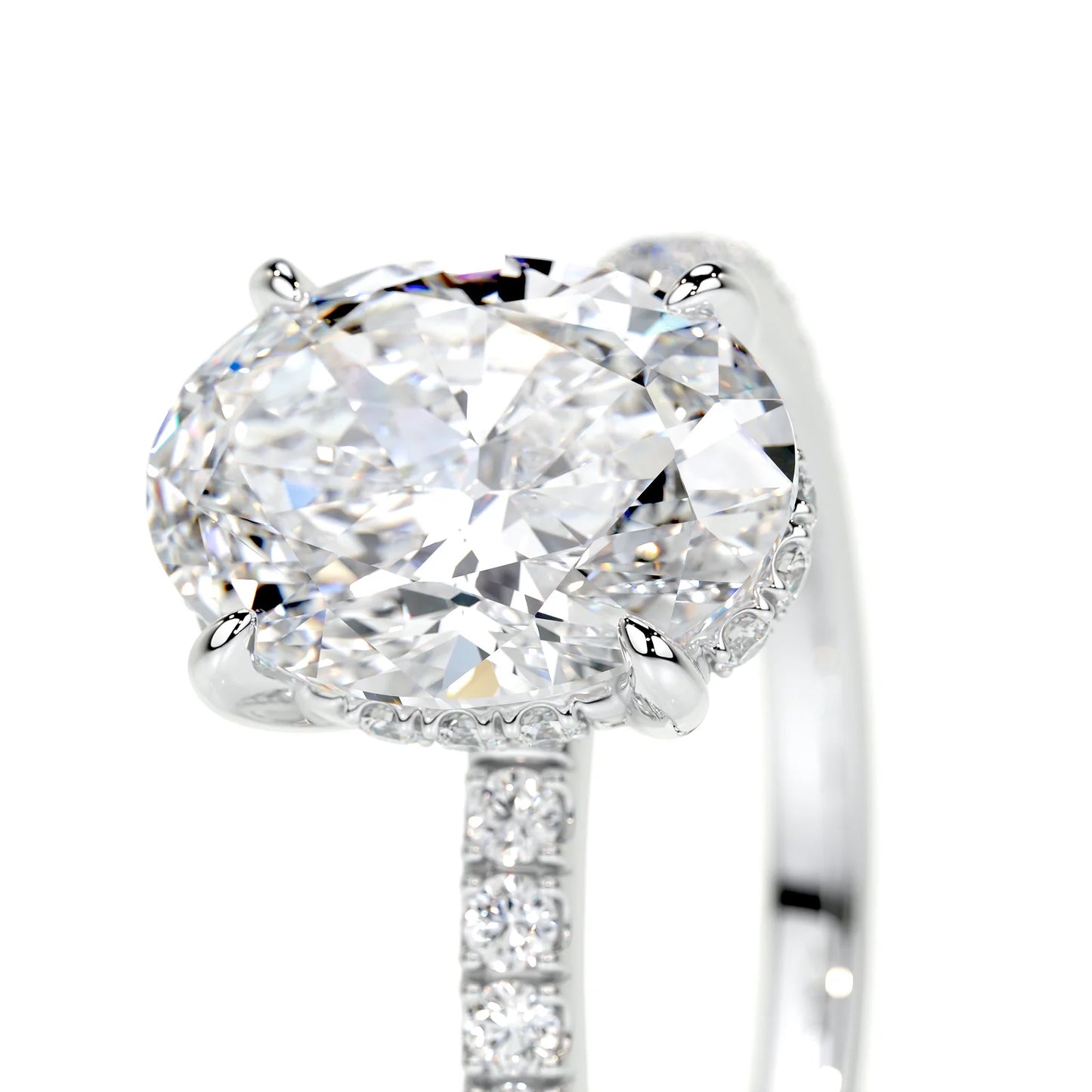 Diamond Oval Cut Engagement Ring