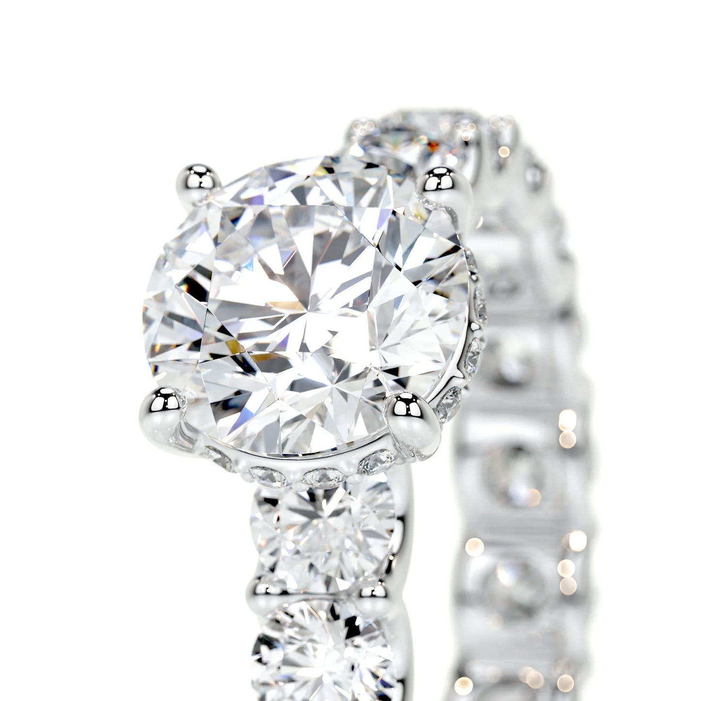 Diamond Round Eternity Engagement Ring