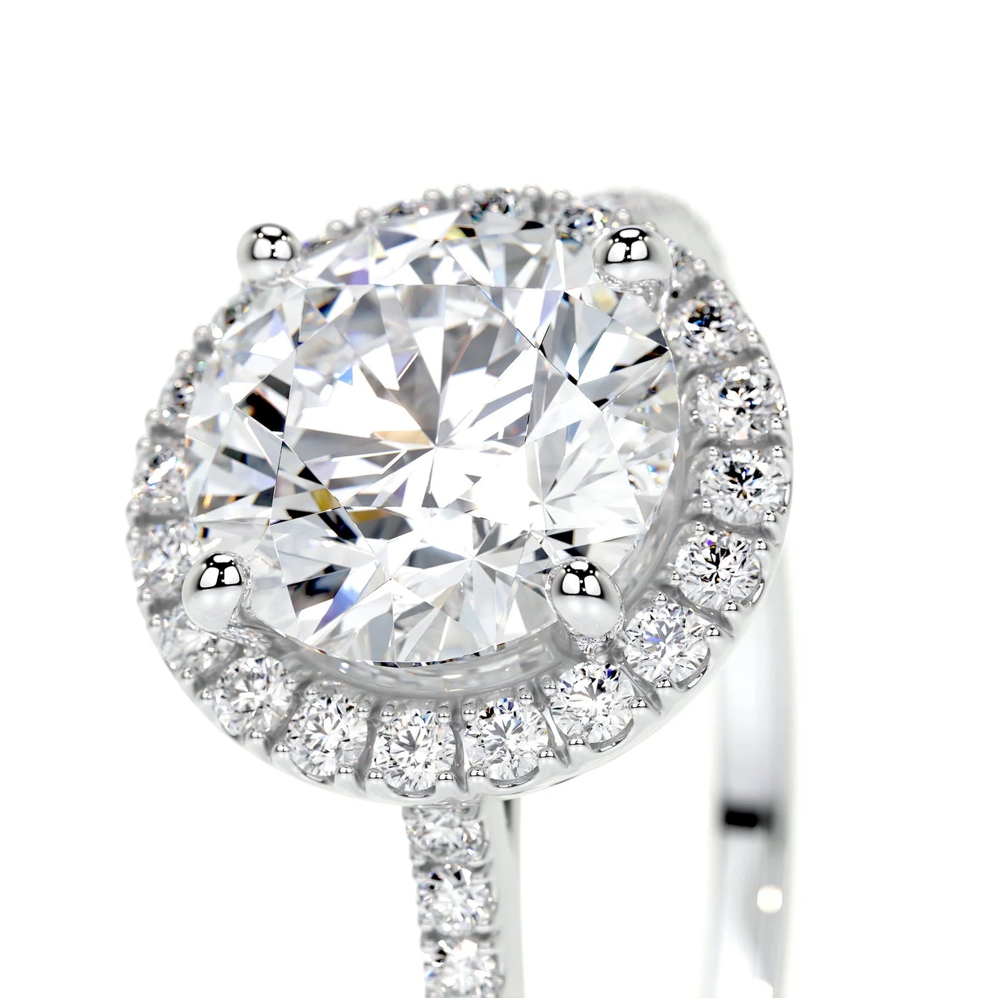 Diamond Round Halo Engagement Ring