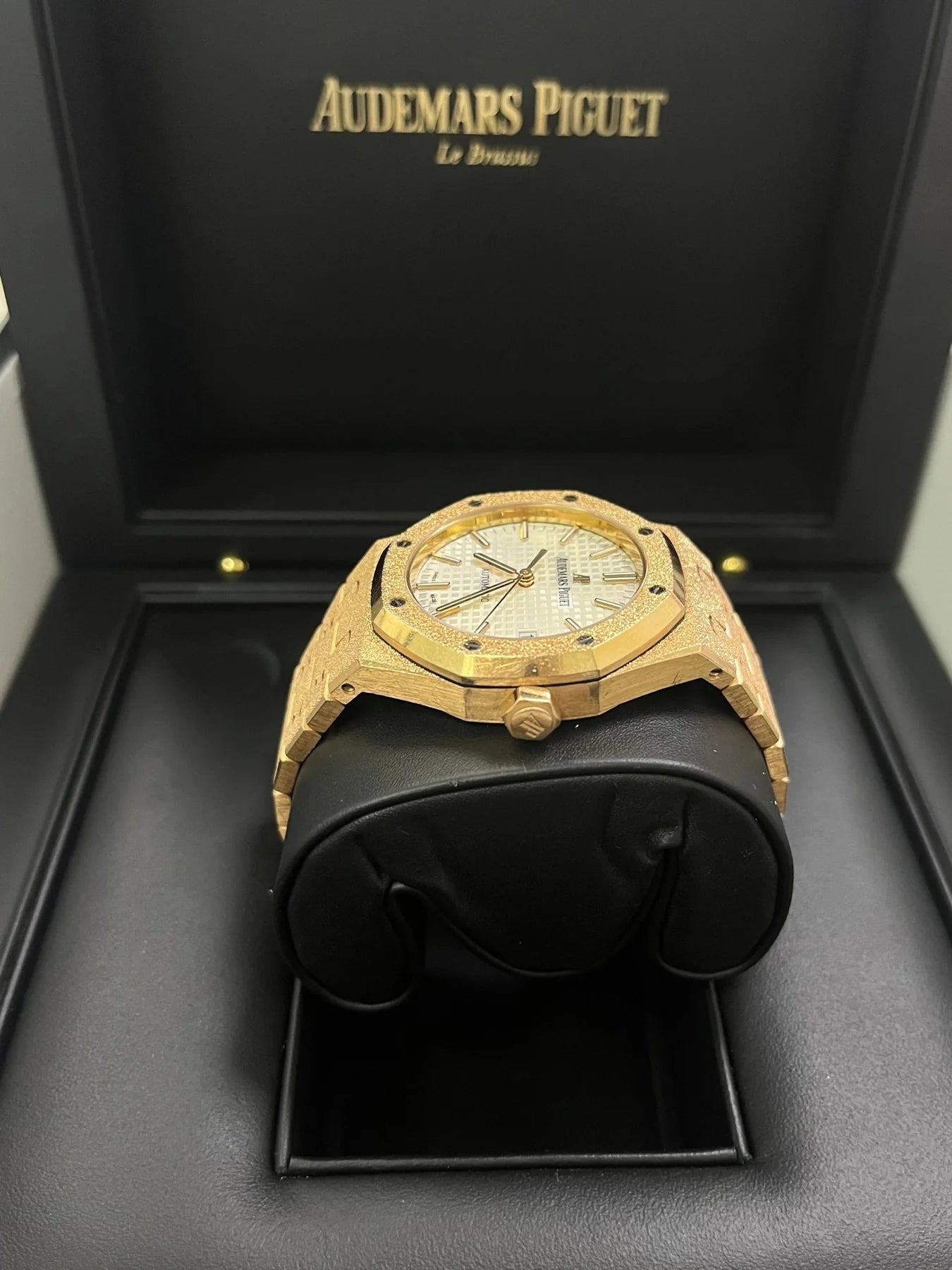 Audemars Piguet Royal Oak Lady Ladies 37mm Frosted Rose Gold White Dial 15454OR.GG.1259OR.01
