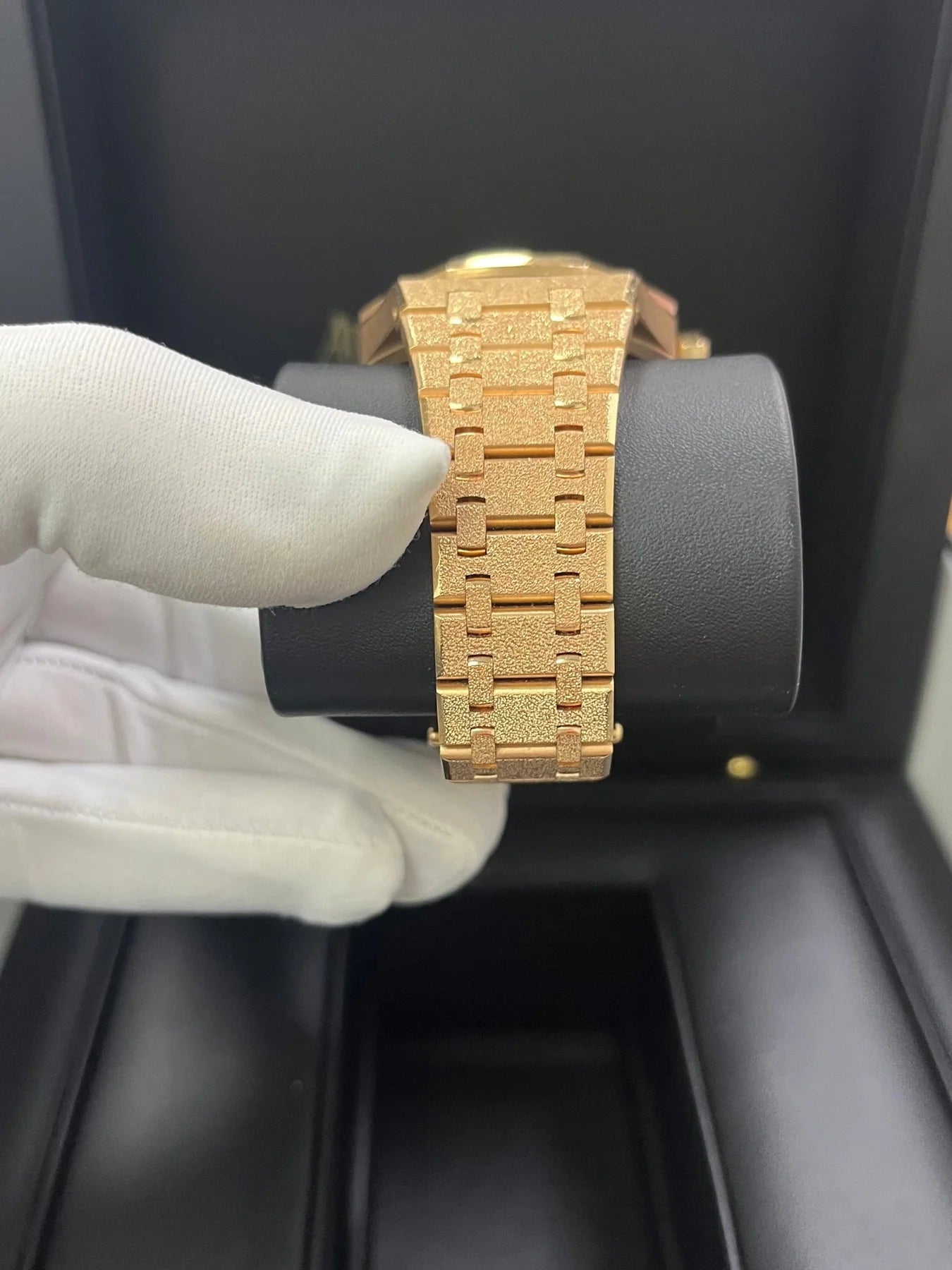 Audemars Piguet Royal Oak Lady Ladies 37mm Frosted Rose Gold White Dial 15454OR.GG.1259OR.01