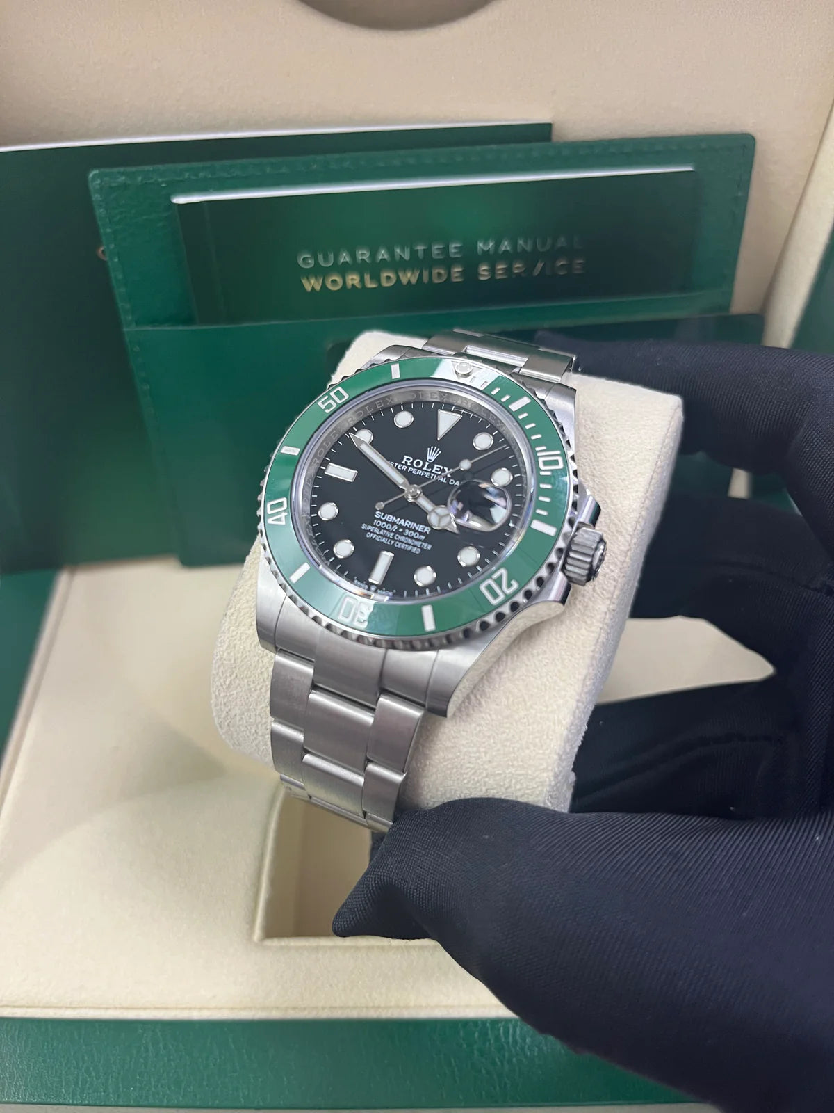 Rolex Submariner Stainless Steel "The Starbucks" - "Kermit" Black and Green Bezel (Ref#126610LV)